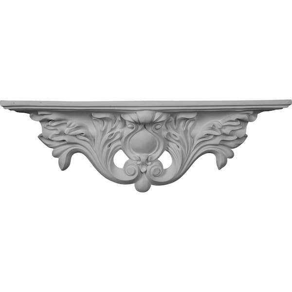 Ekena Millwork 23 7/8"W x 4 3/8"D x 7 7/8"H Acanthus Shelf SH08X24X04AC - main
